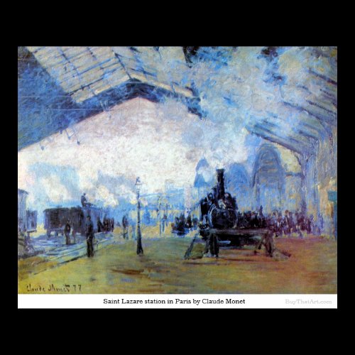 Saint Lazare station in Paris by Claude Monet Poster