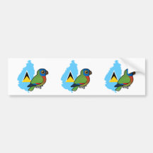 Saint Lucia Amazon Flag Bumper Stickers