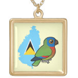 Saint Lucia Amazon Flag Pendants