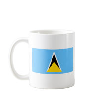 Saint Lucia Flag and Map Mug by FlagAndMap Saint Lucia Flag and Map Mug