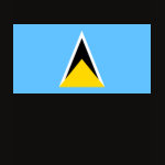 Saint Lucia Flag Map Spaghetti Top