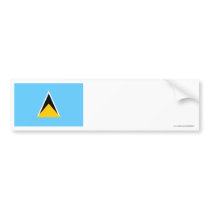 Saint Lucia Flag Bumper Stickers