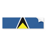 Saint Lucia Flag Bumper Stickers