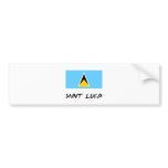 Saint Lucia Flag Bumper Stickers