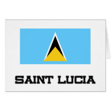 Saint Lucia Flag Card