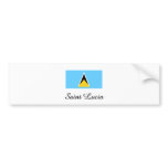Saint Lucia Flag Design Bumper Stickers