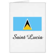 Saint Lucia Flag Design Greeting Card