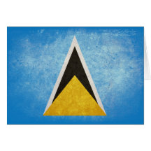 Saint Lucia Flag Greeting Card