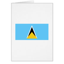 Saint Lucia FLAG International Greeting Card