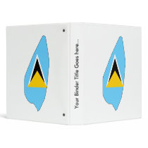 Saint Lucia Flag Map full size Binder