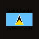 Saint Lucia Flag Map Text Ladies Baby Doll