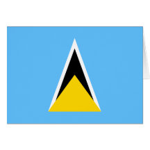 Saint Lucia Flag Notecard