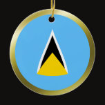 Saint Lucia Flag Ornament