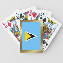 Saint Lucia Flag Playing Cards