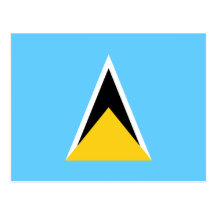 Saint Lucia Flag Post Cards