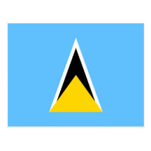 Saint Lucia Flag Postcard