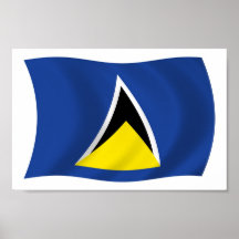 Saint Lucia Flag Poster Print