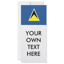Saint Lucia Flag Full Color Rack Card