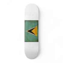 Saint Lucia Flag Skate Board Deck