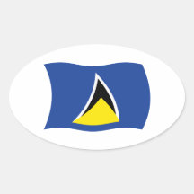 Saint Lucia Flag Sticker
