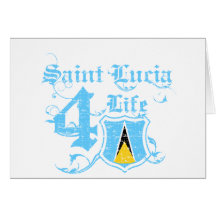Saint Lucia for life Greeting Cards