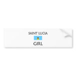 SAINT LUCIA GIRL BUMPER STICKER
