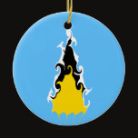 Saint Lucia Gnarly Flag ornaments