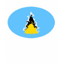 Saint Lucia Gnarly Flag T-Shirt