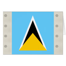 Saint Lucia High quality Flag Cards