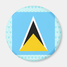 Saint Lucia High quality Flag Magnet