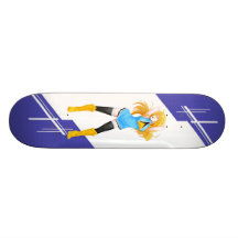 Saint Lucia Manga girl dressed in Flag Skate Board Deck