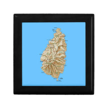 Saint Lucia Map Gift Box