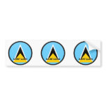 Saint Lucia Roundel quality Flag Bumper Sticker