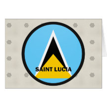 Saint Lucia Roundel quality Flag Card