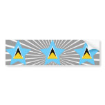 Saint+Lucia Star Bumper Stickers
