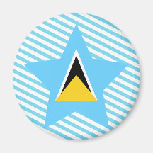 Saint+Lucia Star Fridge Magnets