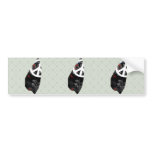 Saint Lucia Trendy Peace Sign with Saint Lucian ma Bumper Stickers