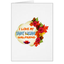 Saint Lucian Girlfriend designs Greeting Cards