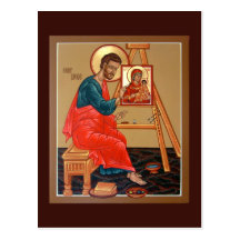 Saint Luke the Evangelist Prayer Card Postcards