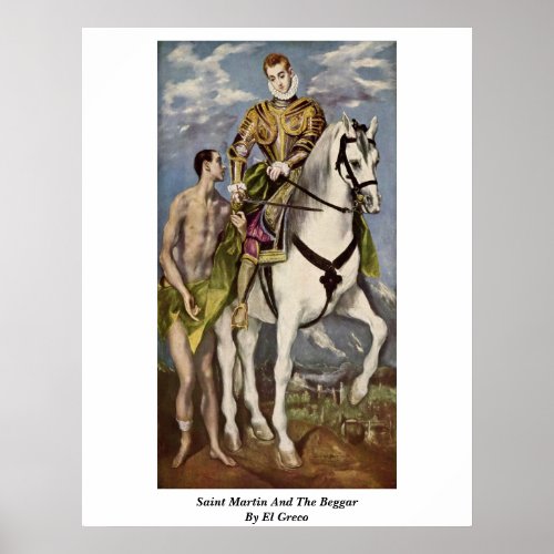 Saint Martin And The Beggar By El Greco Posters