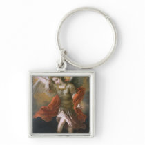 Saint Michael banishes the devil to the abyss Keychains
