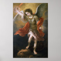 Saint Michael banishes the devil to the abyss Poster