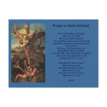 Saint Michael Prayer postcard