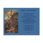 Saint Michael Prayer postcard