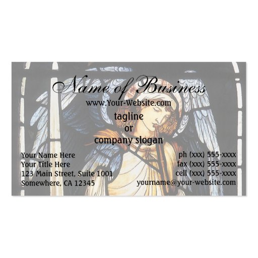Saint Michael (stained glass) by Burne Jones Business Card