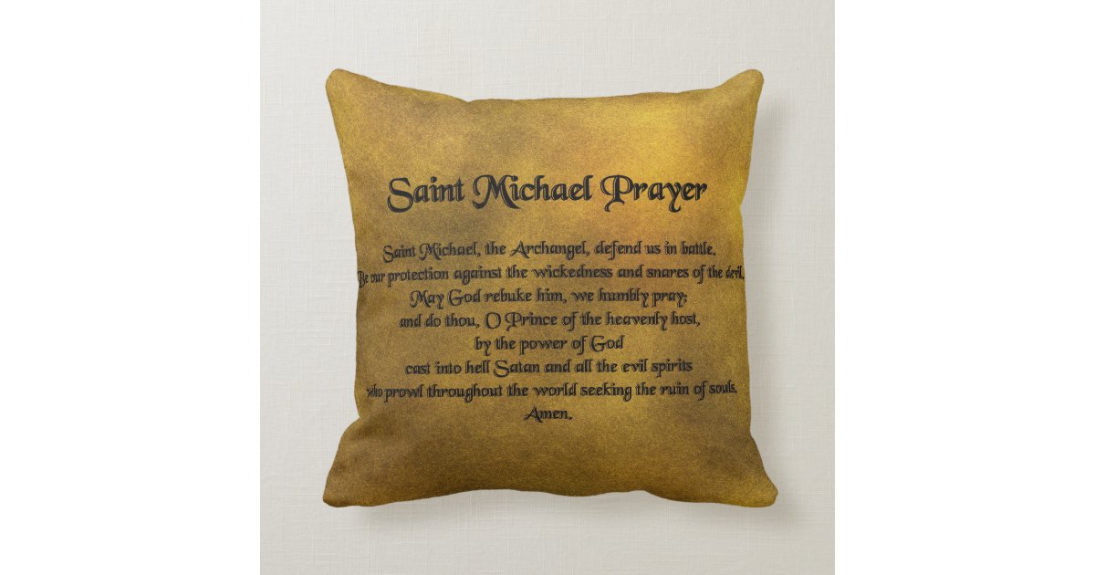 Saint Michael Throw Pillow Zazzle