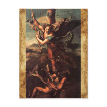 SAINT MICHAEL VANGUISHING SATAN POSTCARD