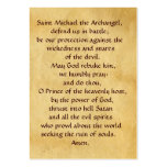 SAINT MICHAEL VANGUISHING SATAN Prayer Card Business Card
