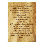 SAINT MICHAEL VANGUISHING SATAN Prayer Card Business Card
