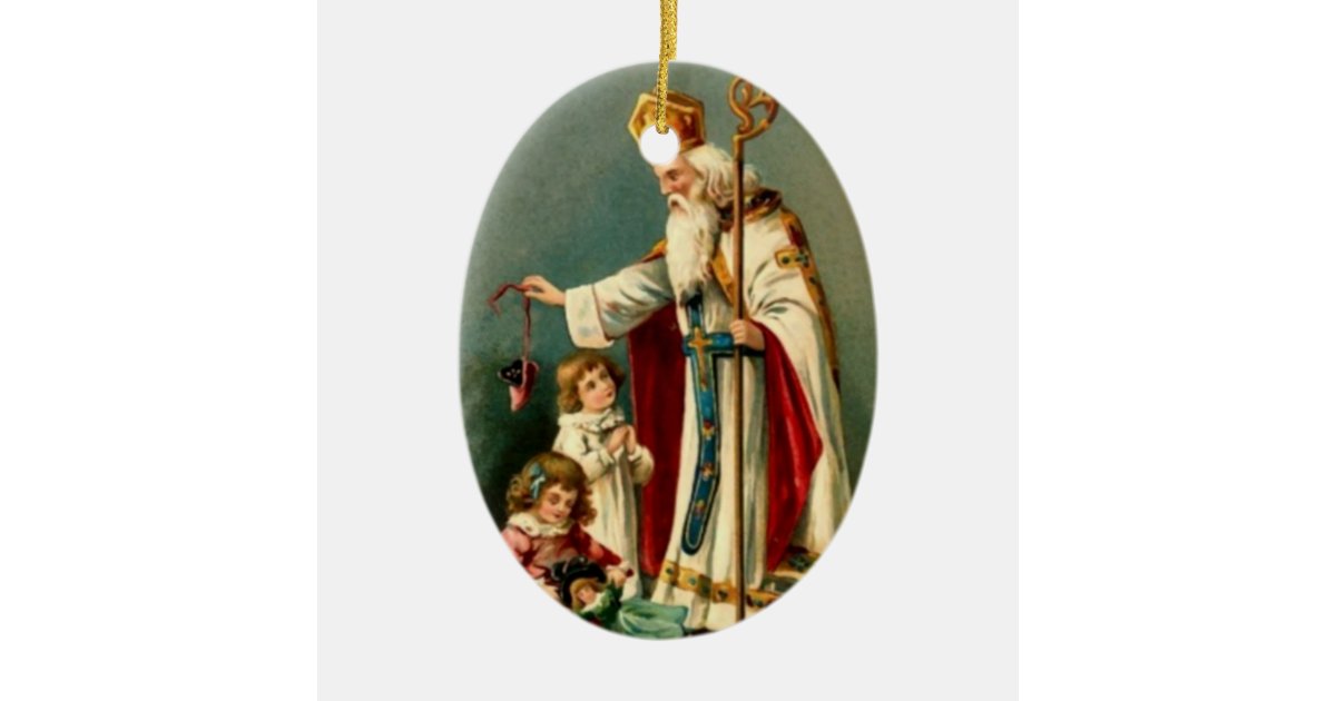 saint nicholas christmas tree ornament zazzle saint nicholas christmas tree ornament zazzle